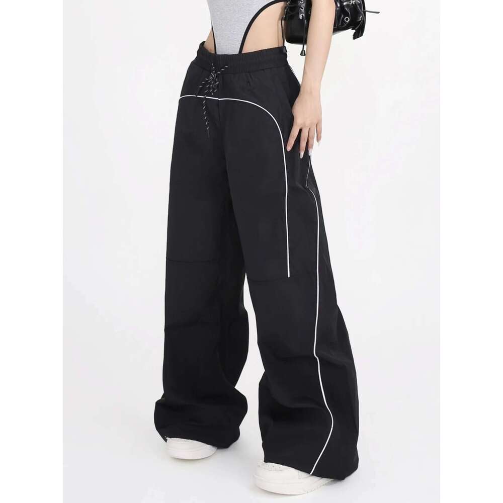 Womens Y2k Jogger Pants - Ultra-Relaxed Fit, Flattering Wide-Leg Silhouette, Adjustable Drawstring Waistband