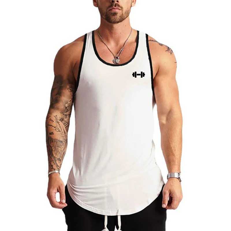 Muscle mens gym clothing fitness vest summer fashion sleeveless shirt cotton fitness sportswear ultra-thin muscle vest X250324