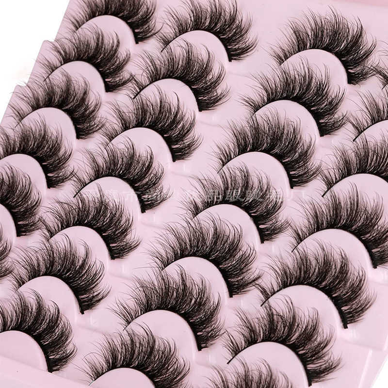 14 pairs of imitation mink explosive fur false eyelashes with three-dimensional curling thick and messy imitation of real and fake eyelashes W250324
