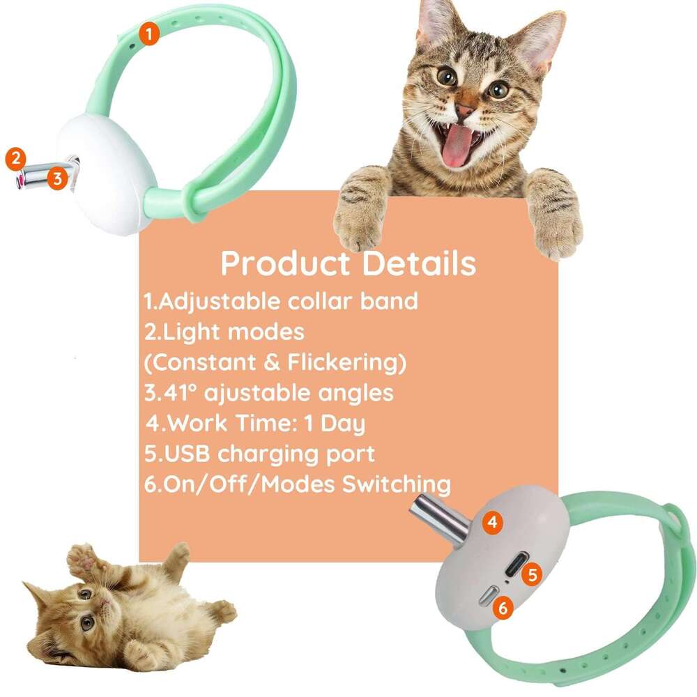 DHpet Intelligent Laser Cat Collar Laser Cat Toy Pet Supplies