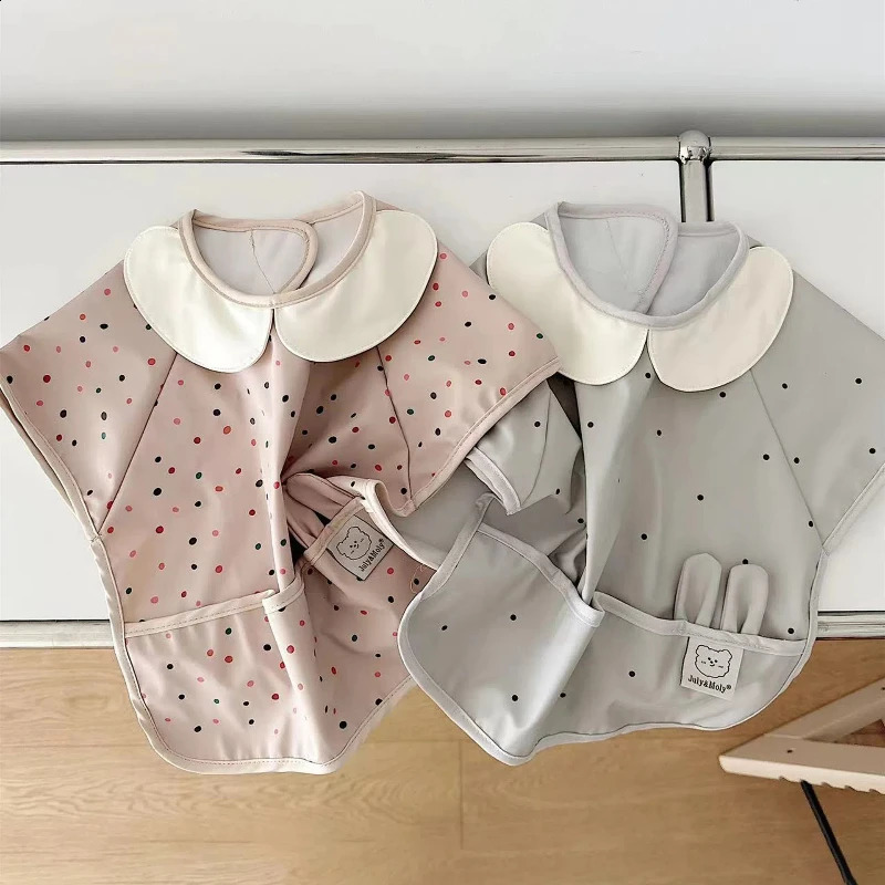 Baby bib soft waterproof eating clothes bib sleeveless cartoon printed dustproof feeding clothing for young childrens products 250324