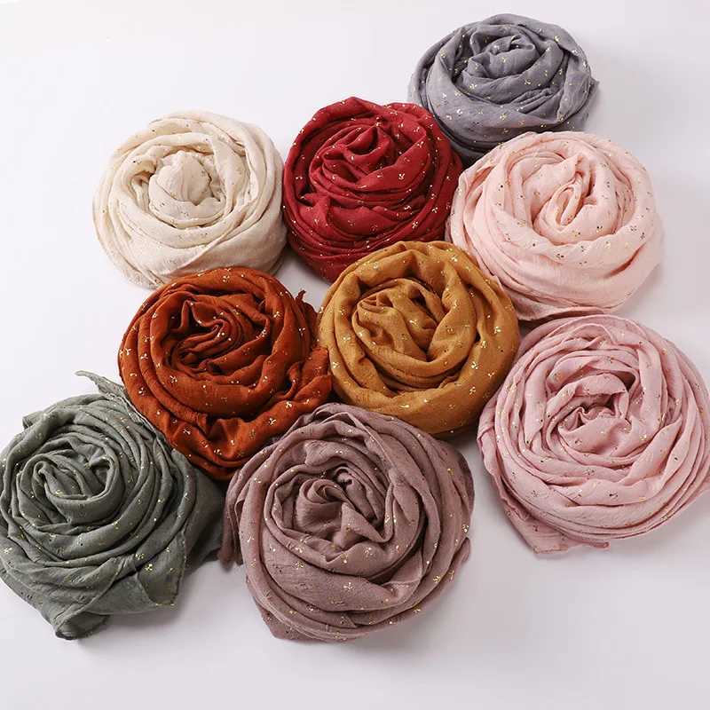 Cotton headscarf used for long bronze Muslim floral long headscarf Islamic scarf with headscarf X250324