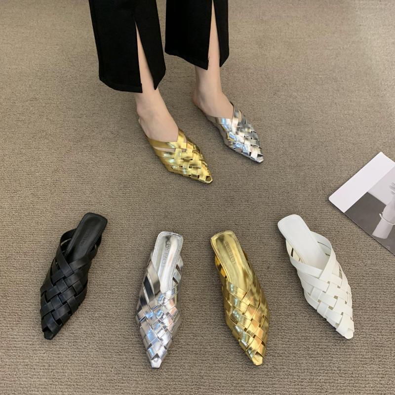 2025 hot new Free shipping designer sandals for womens black sliver gold high heel Summer fashion beach Open toed slippers size 35-39