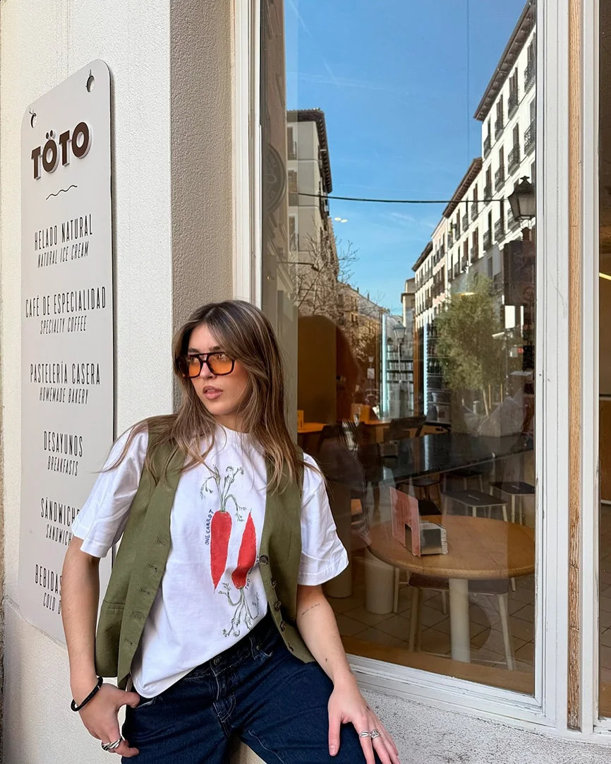 Harajuku casual cute carrot graphic Tshirt street clothing Gothic oversized womens retro Y2k top 250324