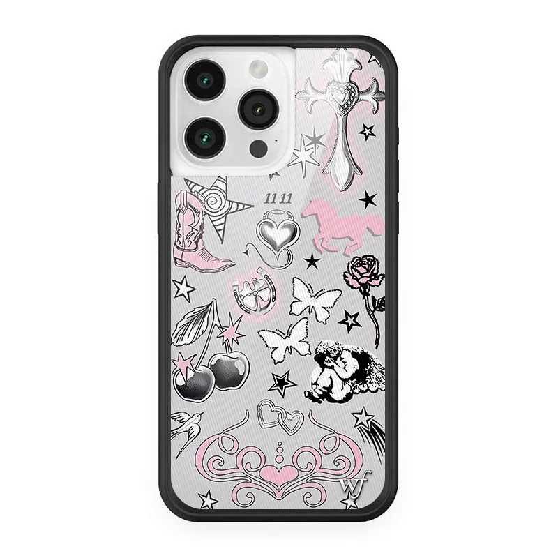 Wildflower Cartoon Cute Cat Puppy Horse Phone Case For iPhone 13 14 15 16 Pro Max WF Lovely Dancing Bear Cover Z250324