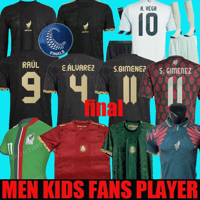 size 16-4XL Mexico 2025 Gold Cup soccer jersey A.VEGA RAUL J. QUInONES 24 25 H.LOZANO Men Kids Football Shirts Uniforms E. ALVAREZ long sleeve Concacaf Nations League Final