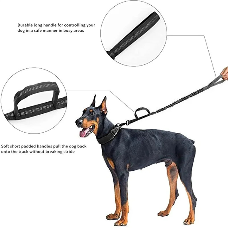 Durable Tactical Dog Collar and Leash Adjustable Military Pet Collar Leash Medium Large Dog German Shepherd Training Accessories 250320