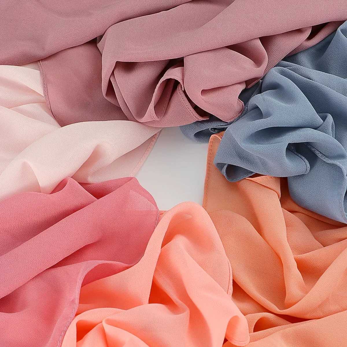 Advanced chiffon headscarf regular bubble shawl Muslim Islamic headscarf Voile chiffon shawl X250324