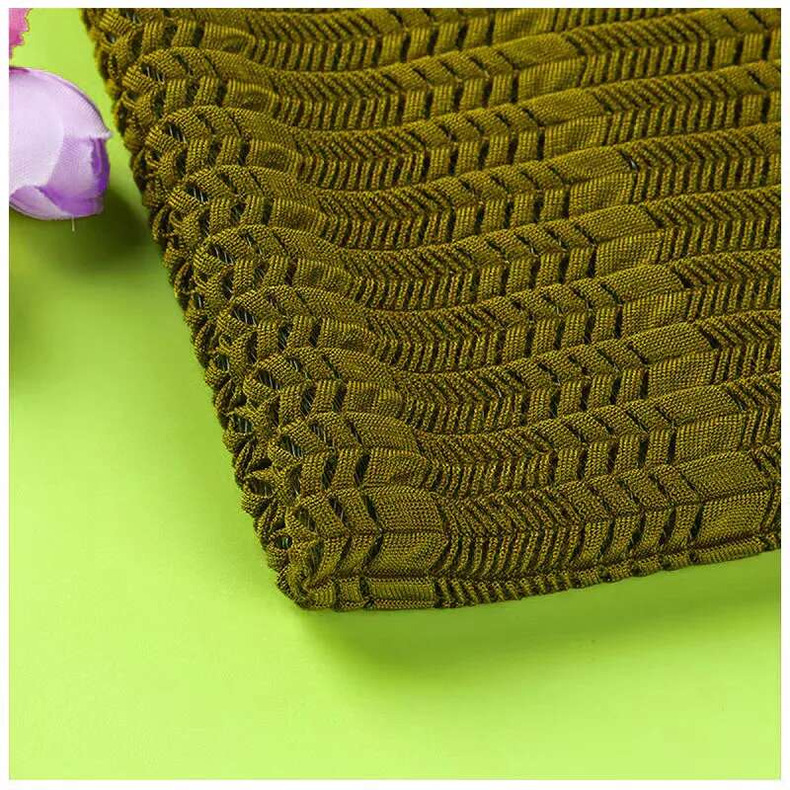 Elite Knitted Jacquard Material - Lightweight Wheat Design with High-Quality Polyester and Spandex Composition quantity