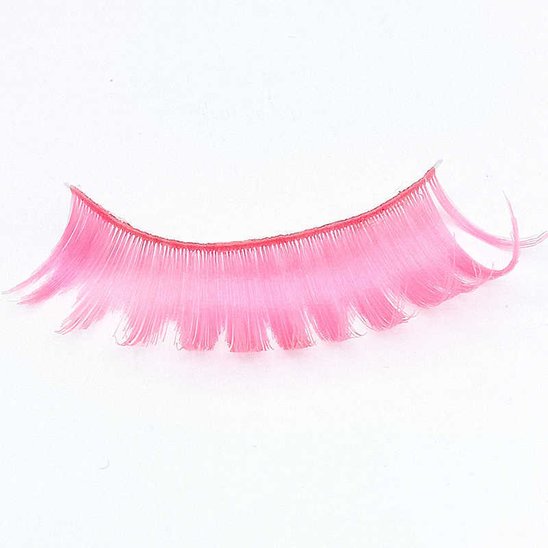 Colorful pair of fake eyelashes exaggerated stage makeup thick and slender full eyelashes W250324
