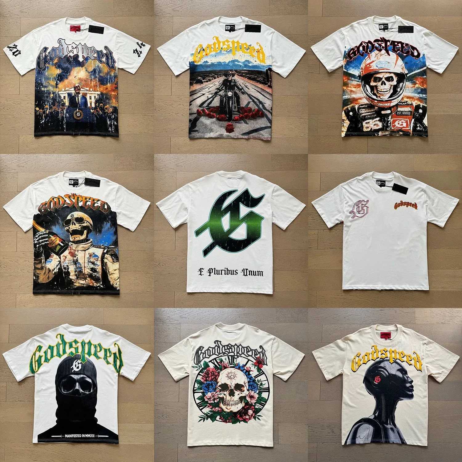 25SS Mens and Womens Godspd Short Sleve High Strt Printed Top Summer Style Crewneck T-shirt X250324