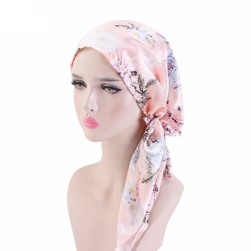 Fashion pre tied headscarf cultural hat Muslim headscarf inner hat hair loss hat bear hat tail hat X250324