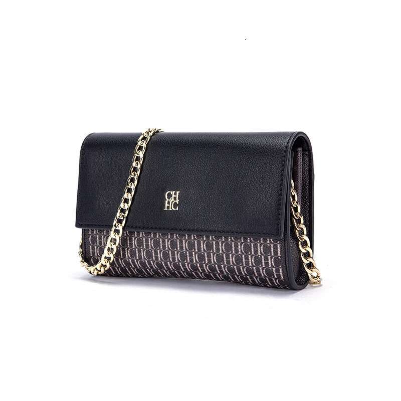 CH Fashion Letter Print Design Versatile Senior Sense Small Square Daily Commuting Crossbody Bag Ladies Temperament Shoulder