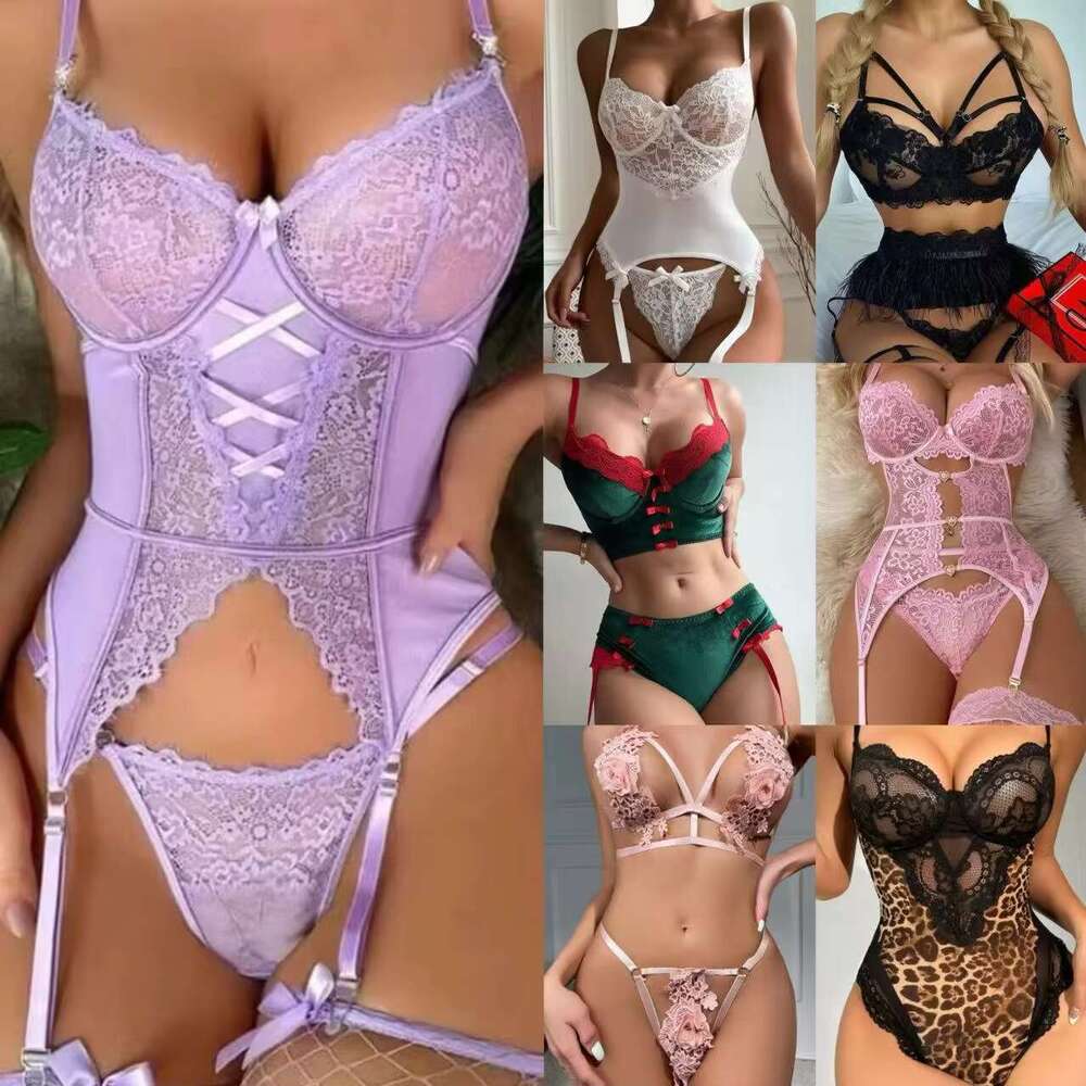 Wholesale Sell Sexy Underwear For Women Transparent Crotchless Bodysuit Female Erotic Assorted Gerie Sets Stock