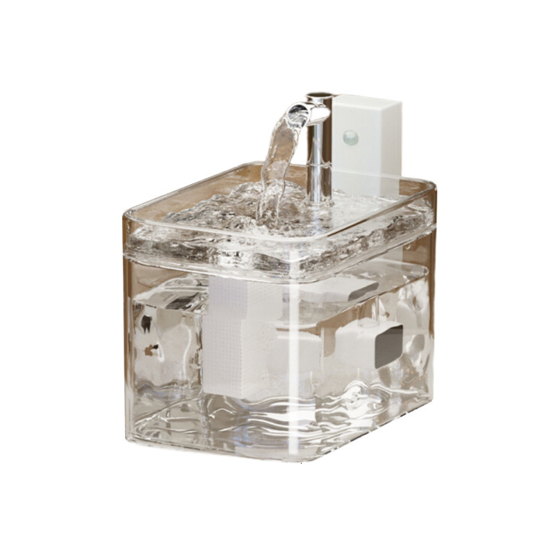 Cat water dispenser unplugged wireless sensing pet intelligent drinking water dispenser automatic circulation of non-wet mouth flow