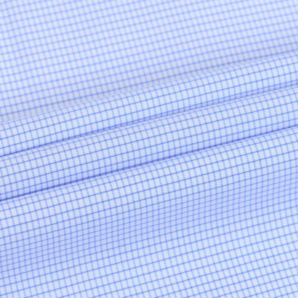 Mens Houndstooth button long sleeved business event dress bamboo fiber regular fit easy care striped shirt X250324