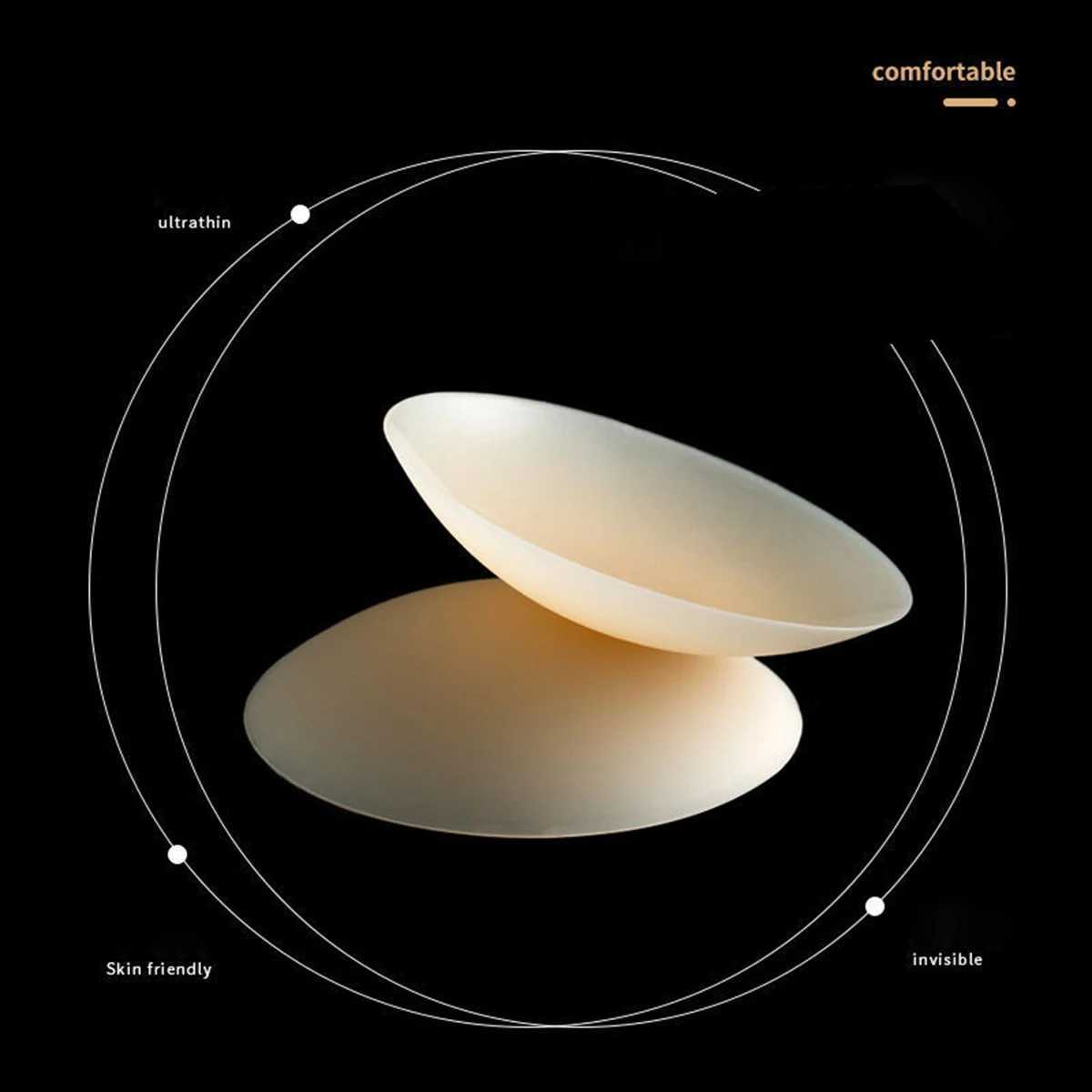 2 pairs of 10cm healthy bio adhesive micro adhesive soft cushion cover breast augmentation silicone Nubra sticker invisible breast padXJ250324