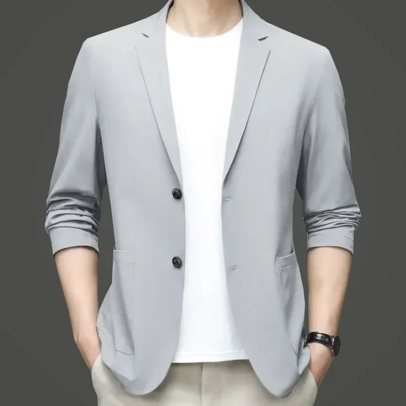 Business and leisure Coats mens summer thin jacket mens spring formal wear ultra-thin jacket size 4XL 250321