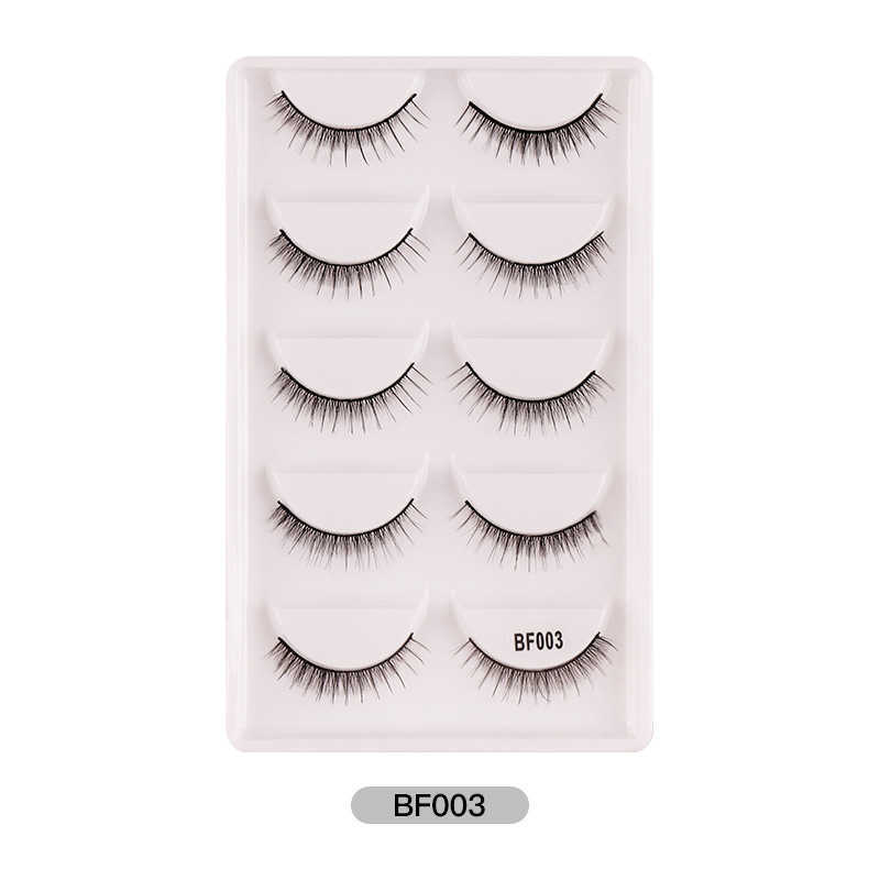 Eyelashes fake eyelashes natural synthetic fiber five pairs thick eyelashes fake eyelashes W250324