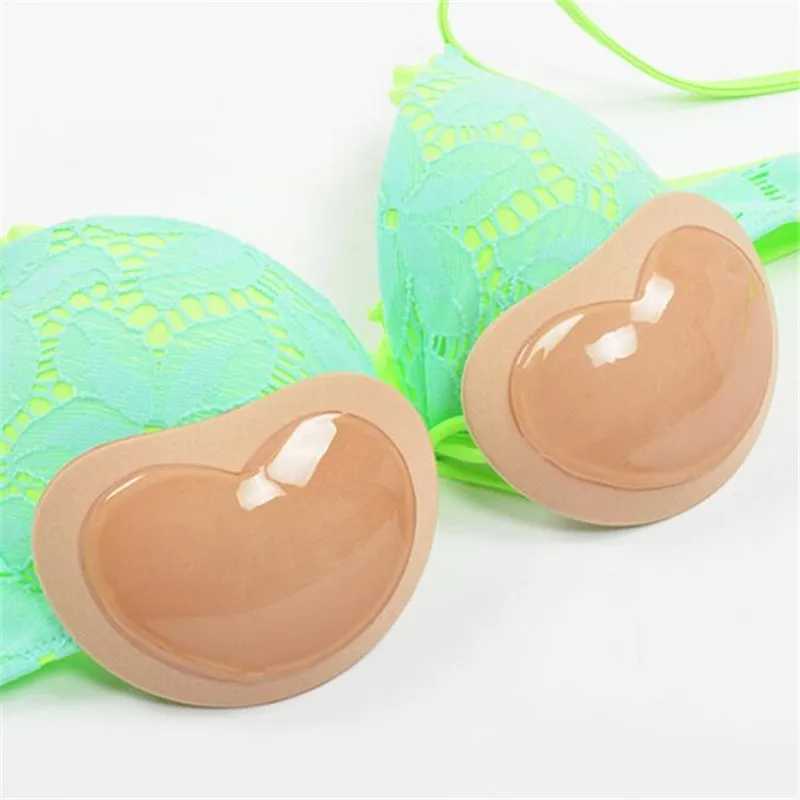 1 pair of adhesive breast enhancer bikini womens bra swimsuit invisible heart-shaped pad bra insert type Nipple pad push silicone braXJ250324