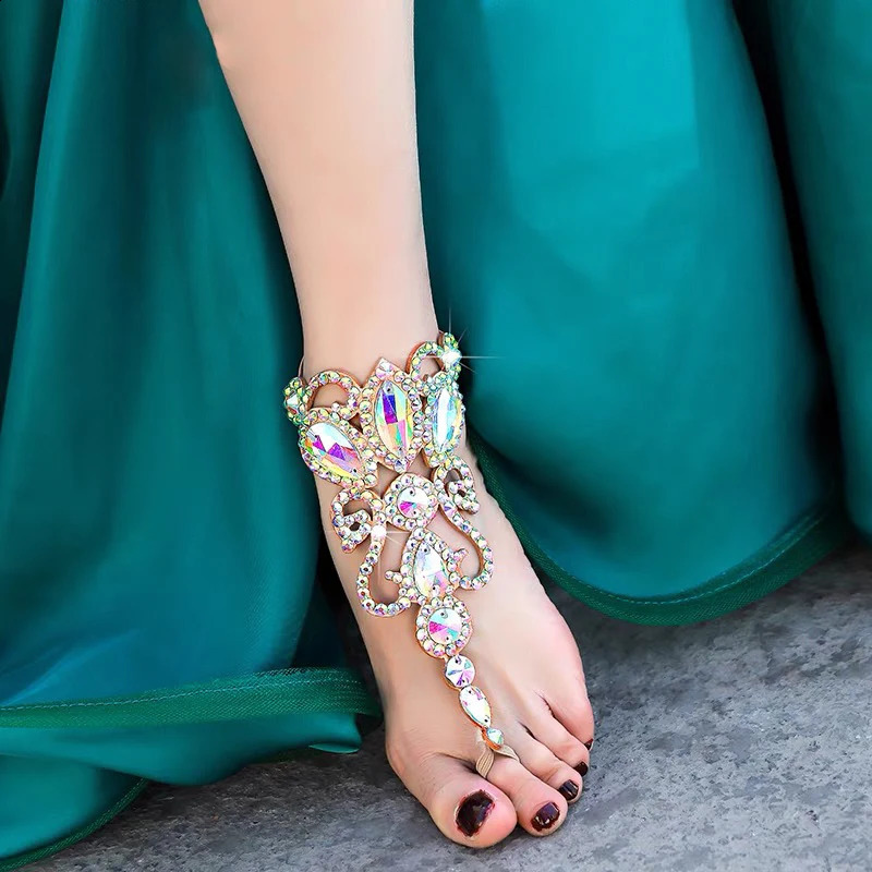 Belly Dance Hand Accessories Or Foot Accessories Female Adult High-end Diamond-Studded Bracelet/Anklet Performance Accessories 250318