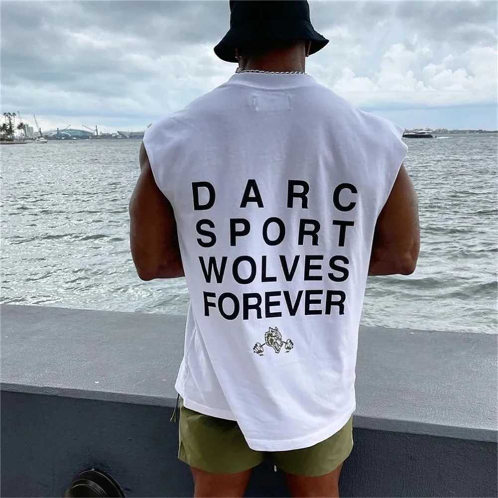 Summer new mens fitness vest sleeveless mens sports shirt cotton based sports vest X2503243