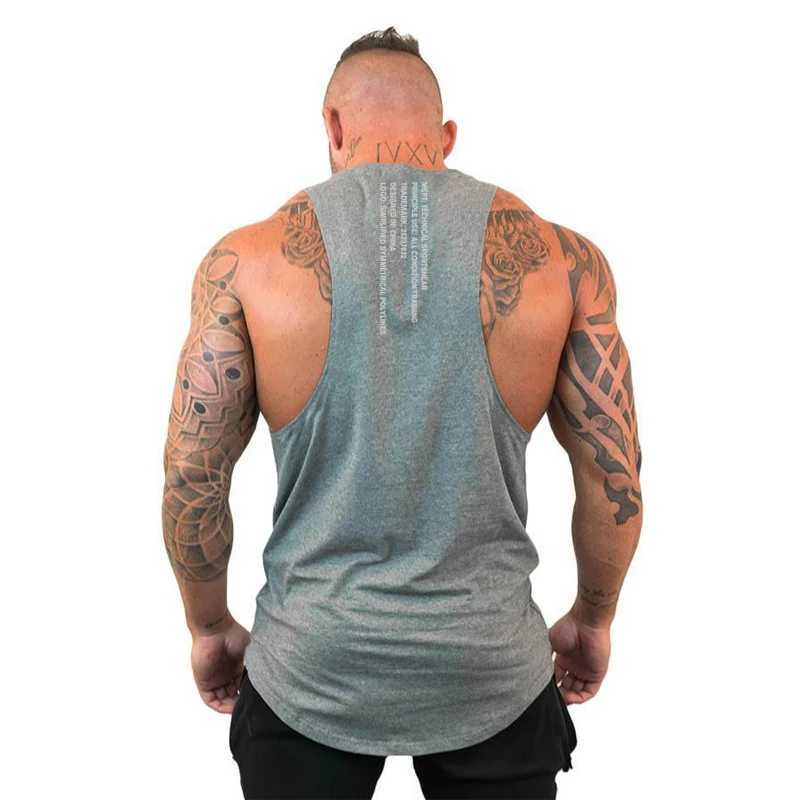 Brand casual fashion clothing fitness cotton gym vest mens sleeveless underwear fitness Stringer muscle exercise vest X250324