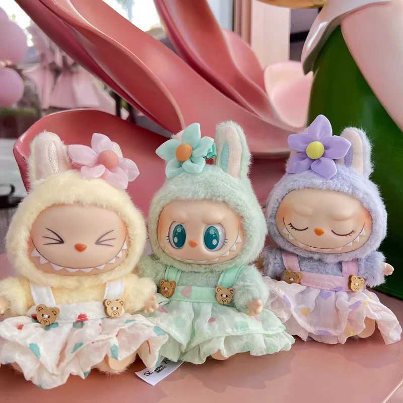 Suitable for 17cm Labubu doll set pleated snowflake hair clip set fishermans hat Labubu clothing Ropa LabubuXJ250324