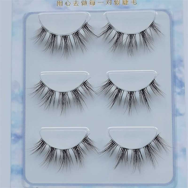 Transparent stem long thick false eyelashes black brown simulation Barbie eye makeup exaggerated styling can be segmented gm23 W250324