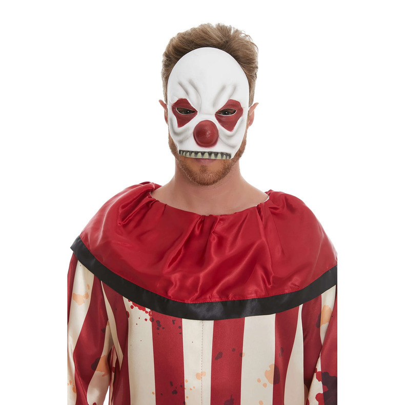 Scary Adult Clown Two-Piece Set with Jumpsuit and Matching Mask - Code Y18405 quantity