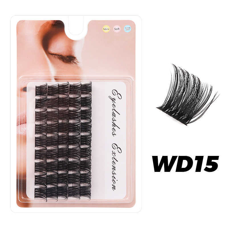DINGSEN false eyelashes are straight stable thick curled and curled. DD segmented eyelashes W250324