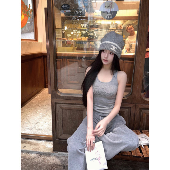 Sparkling Diamond Tight Fitting Slimming Versatile Casual Vest Top Women's Summer New Sexy Hot Girl U-neck Suspender