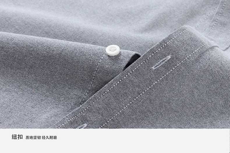 5XL 100 cotton long sleeved mens casual Oxford pocket white shirt mens long sleeved slim fit mens short sleeved shirt X250324