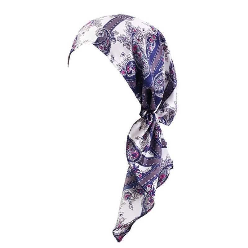 Fashion pre tied headscarf cultural hat Muslim headscarf inner hat hair loss hat bear hat tail hat X250324