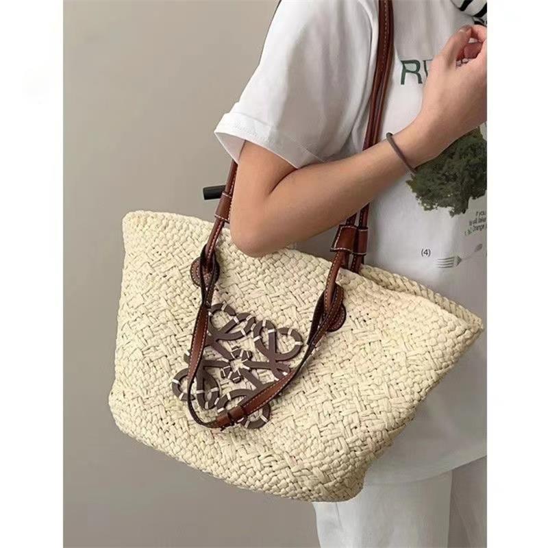 Fashion bags New holiday beach package Home multi-colored Beach Bags optional single shoulder oblique span woven bag Women's Commuter Tote bag