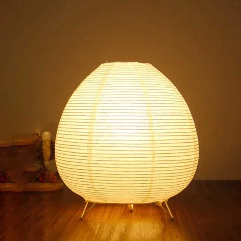 Japanese Lantern Led Table Lamp Living Room Bedroom Bedside Rice Paper Lights Study Homestay Art Creative Decor Table LightsC250324
