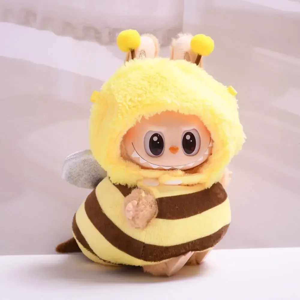 17cm mini plush doll clothing accessory suitable for Korean Kpop Exo Labubu idol V1 V2 bee dinosaur shark clothing giftXJ250324
