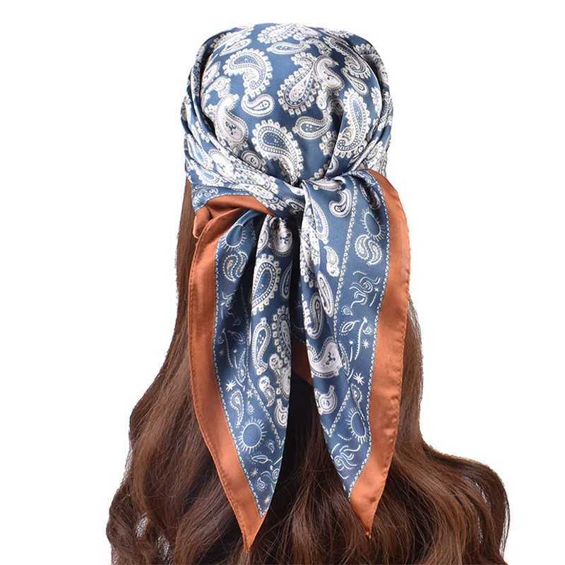 Luxury floral print Banda Wen Square scarf girl band accessories handle collar headscarf high-quality X250324