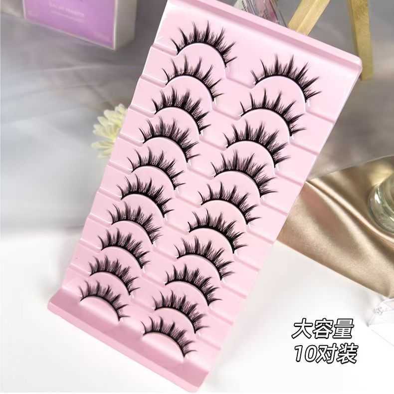 False eyelashes little devil eyelashes 10 pairs of false eyelashes naturally magnifying thick slender and super soft eyes W250324