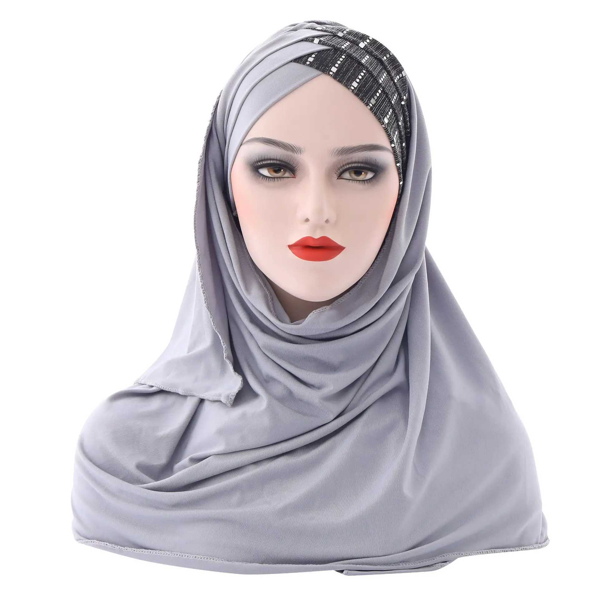 Muslim Wens scarf Shawl band stylish outdoor sunscreen windproof thin and breathable Bandana H89 X250324