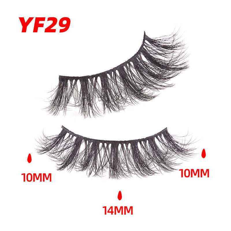 10 pairs of Russian explosive eyelashes with fluffy thick and exaggerated 25mm 8D false eyelashes W250324