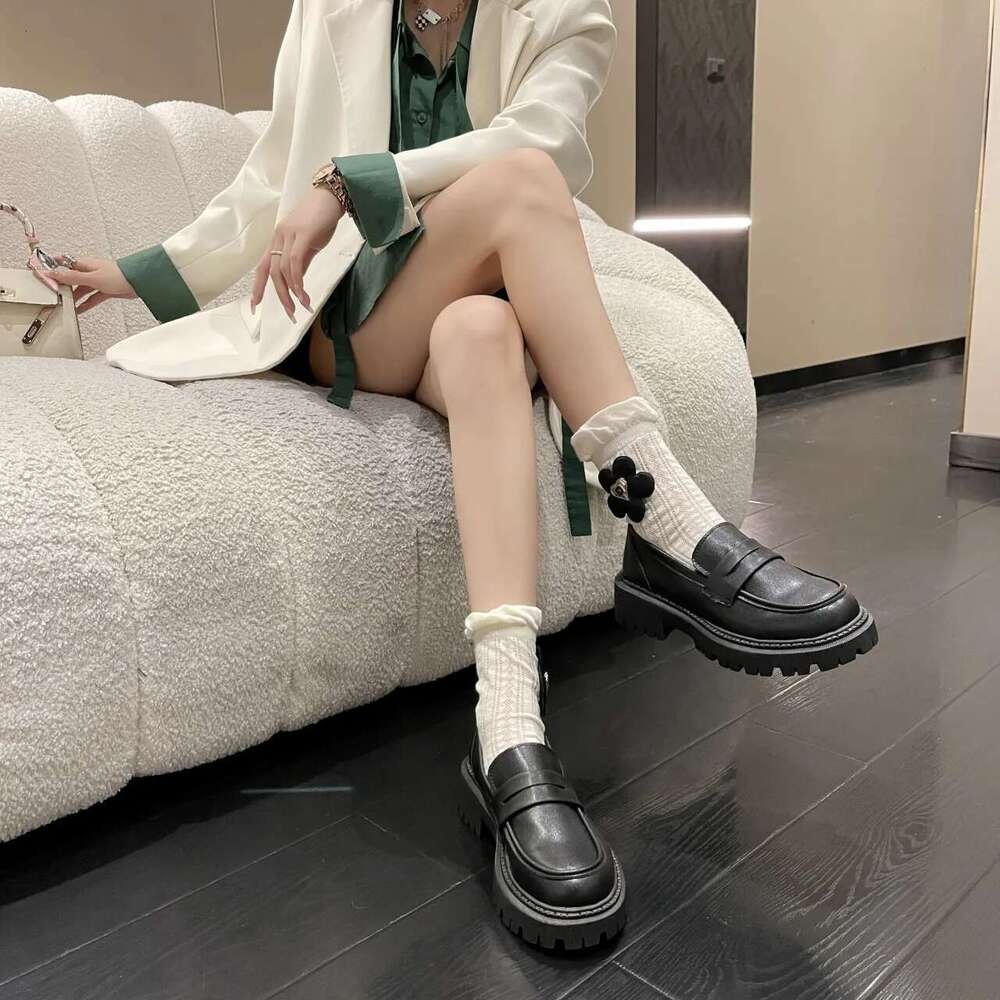 New Japanese Style College Student Cosplay Lolita for Women/Girl Fashion Black/Coffee Uniform Platform Shoes