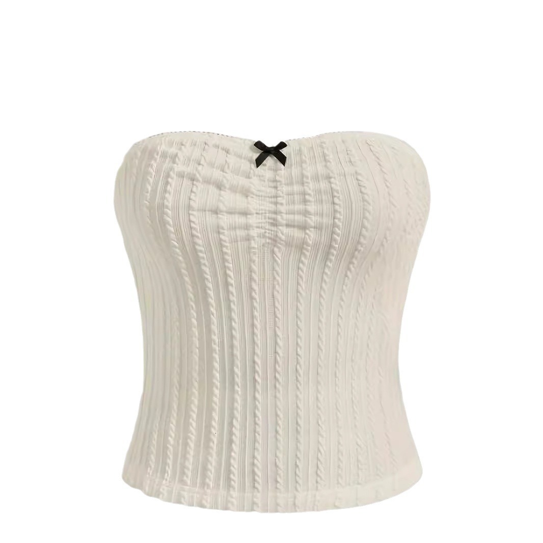 2024 Women's Sexy Designer Tank Top Outdoor Beach Sports Solid Color Fashion Casual Strapless Tank Top