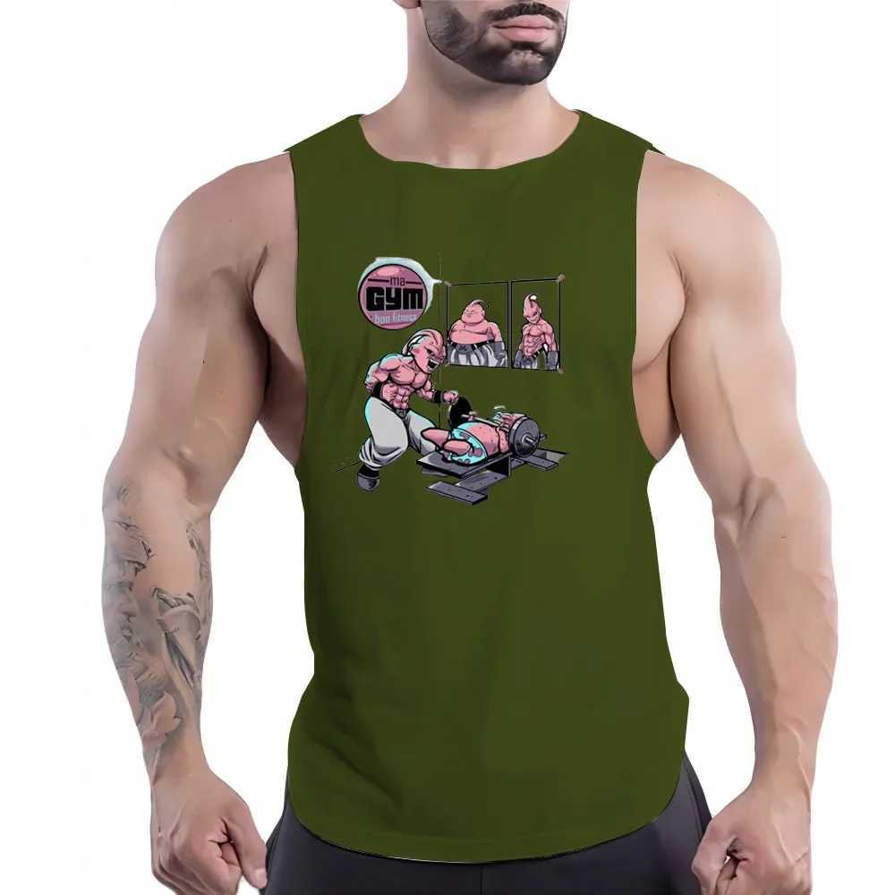 Y2k printed vest breathable basketball sleeveless outdoor sportswear mens sportswear summer quick drying fashion casual Fnaf X250324