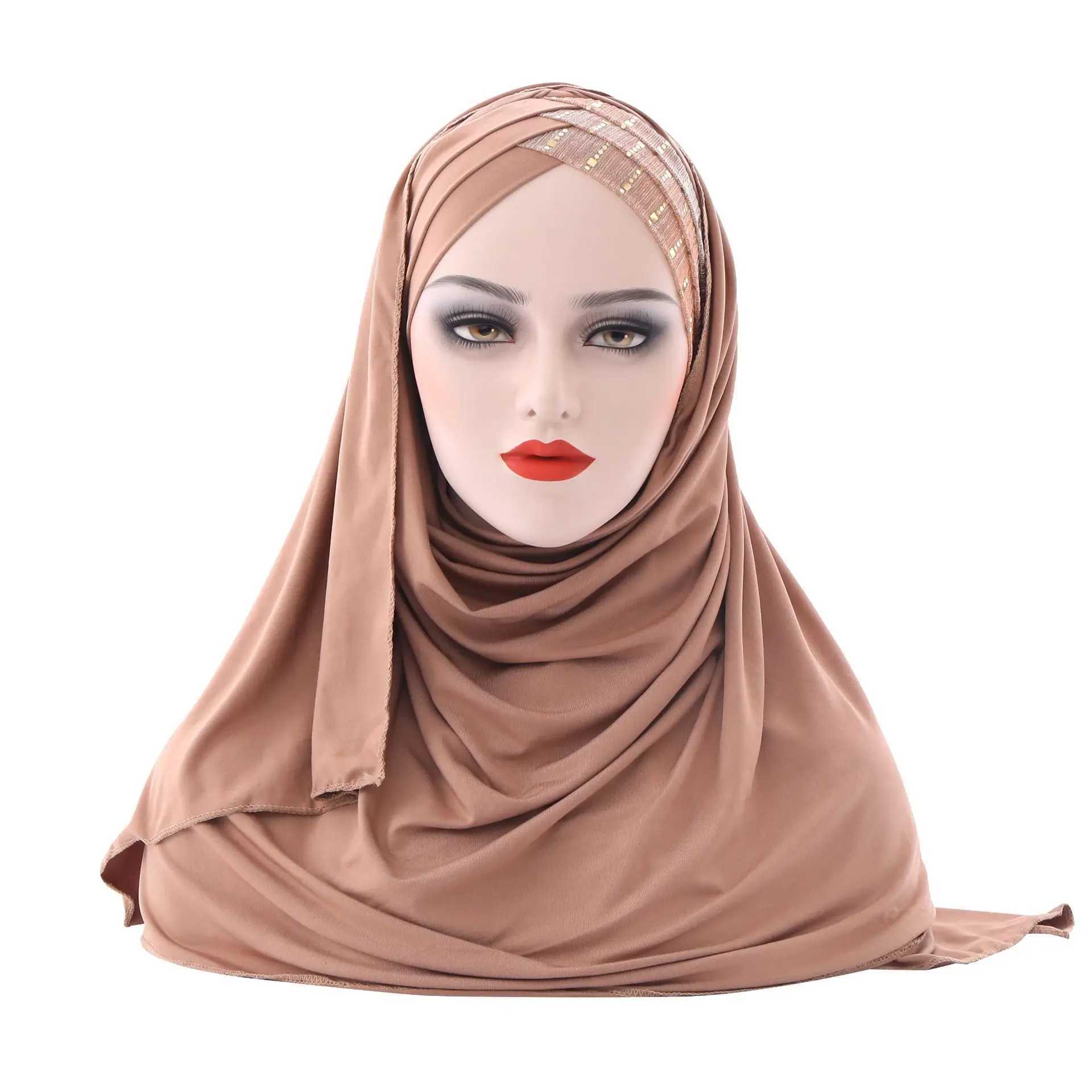 Muslim Wens scarf Shawl band stylish outdoor sunscreen windproof thin and breathable Bandana H89 X250324