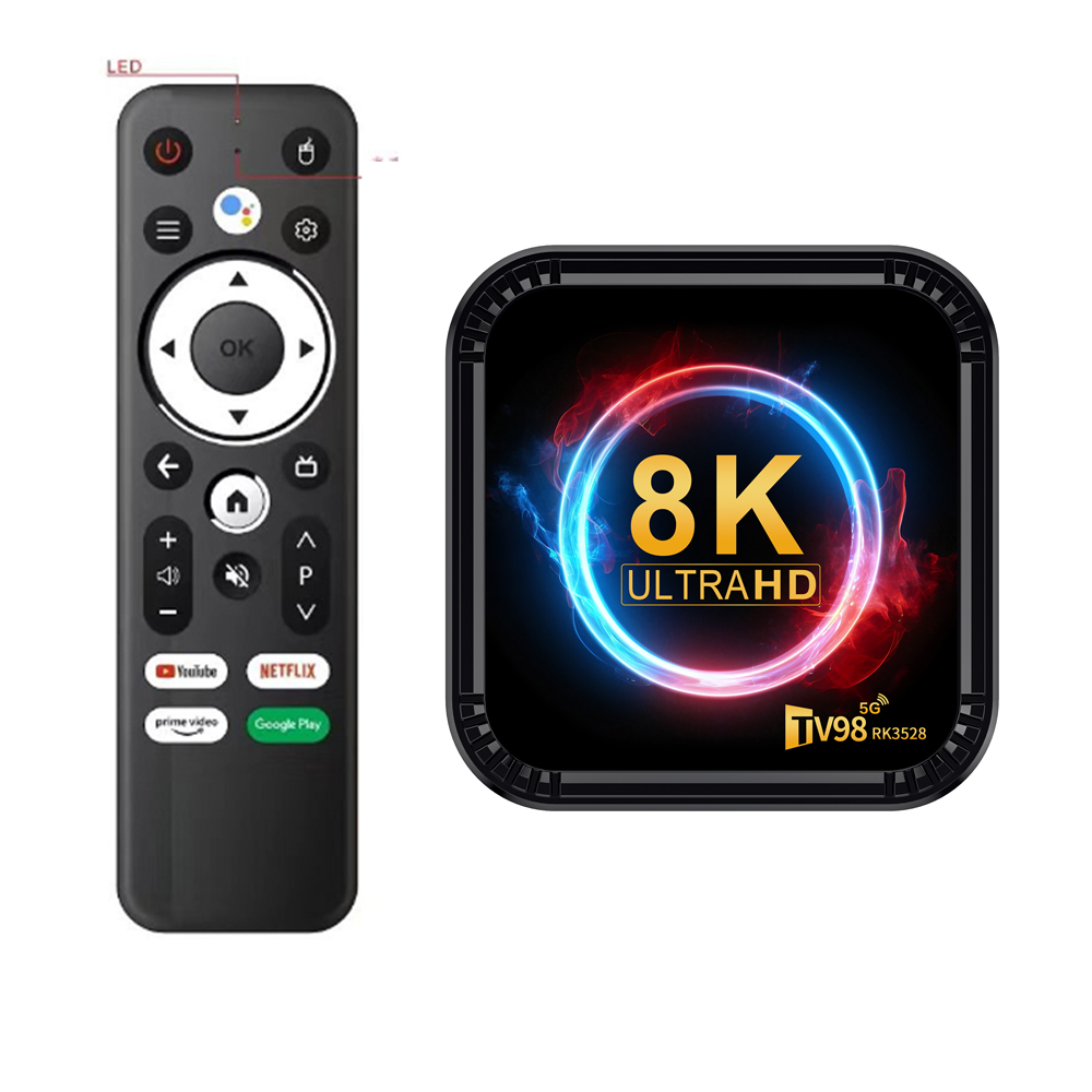 TV98 Set Top Box RK3528 TV box Android 13 Smart 2.4G 5G Dual Wifi BT5.0 Support 8K 4K HDR10+ 4GB 32GB 64GB Media Player voice TVBOX - view 3