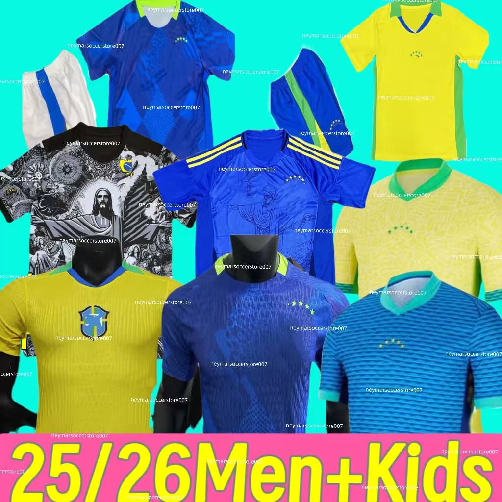 New 24 25 BRAZILS soccerseys LPAQUETA NEYMAR VINI JR 2024 2025 PCOUTINHO RICHARLISON football shirt GJESUS TSIA BRUNO G PELE CASEMIRO men women kids sets