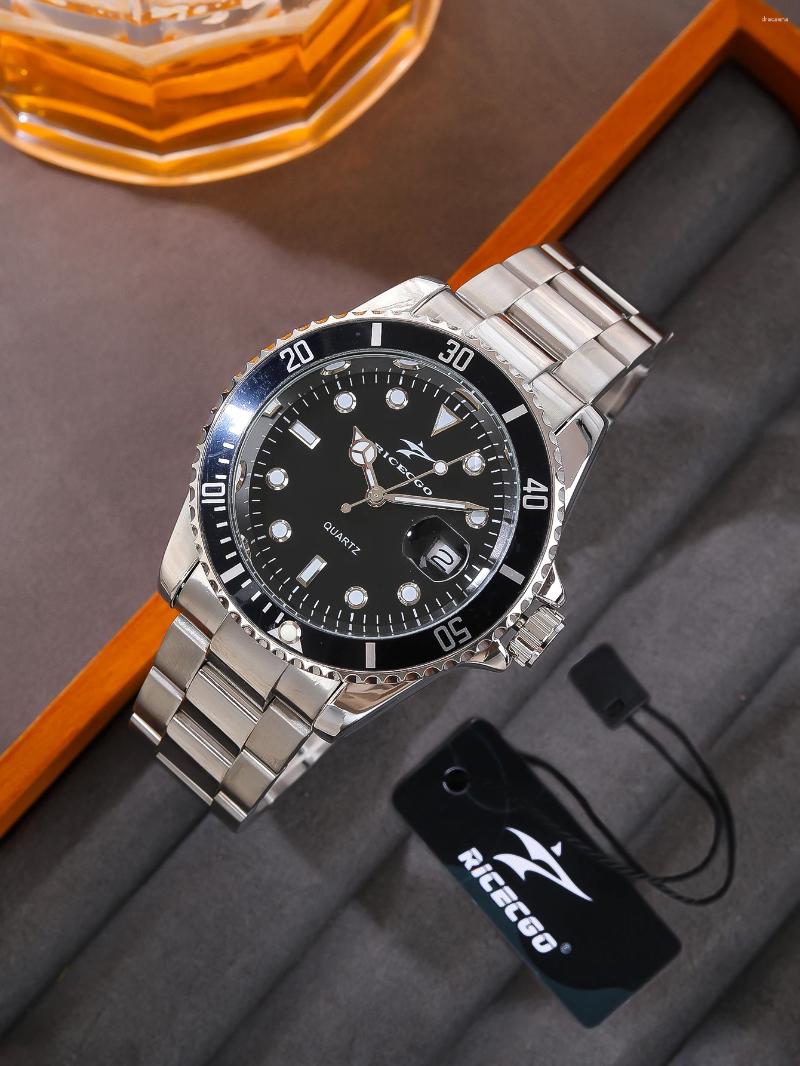 Wristwatches Luxury Business Men Watchs Stainless Steel Calendar High-end Vintage Classic Casual Quartz Movement Couple Wristwatch