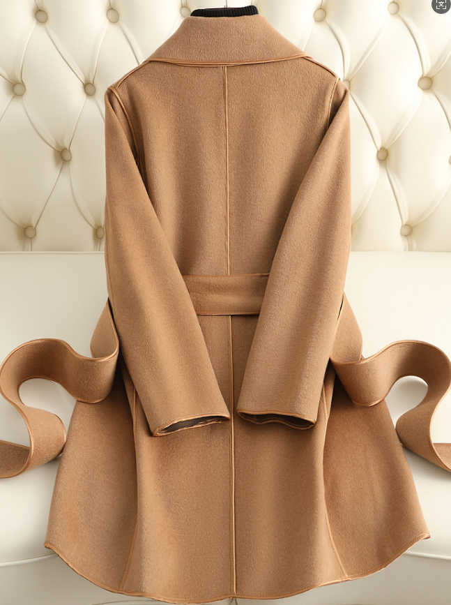 D10161 New autumn and winter double-faced cashmere coat for women, medium and long style, high-end wool coat