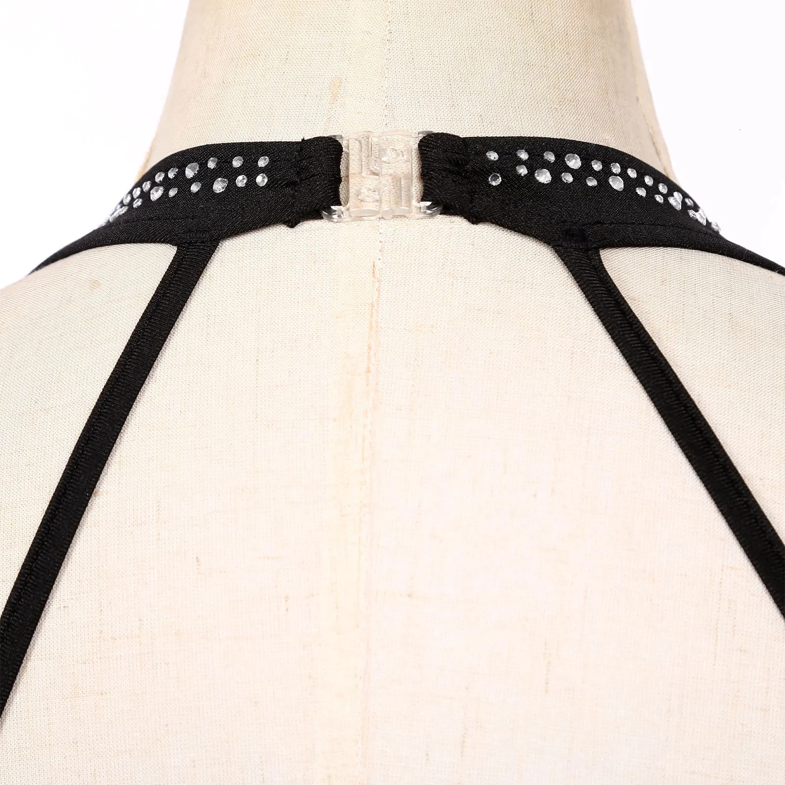 Womens Latin dance dress Rhinestone backless waistband tassel bodysuit pleated tango costume 250320